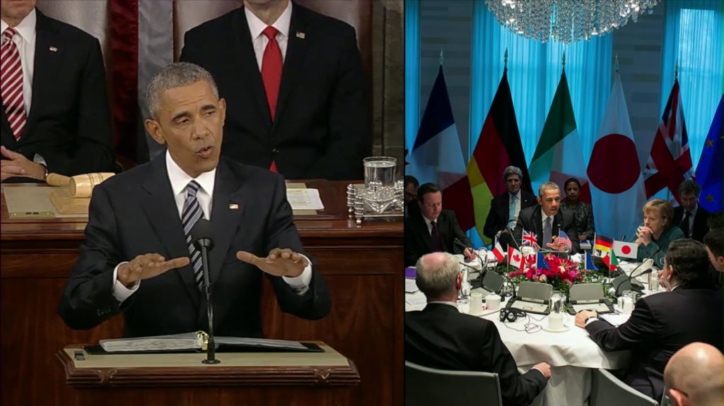 Temas internacionales que resalta Obama en #SOTU: TPP, Cuba, papel del Papa Francisco, COP21, antiterrorismo, etc.