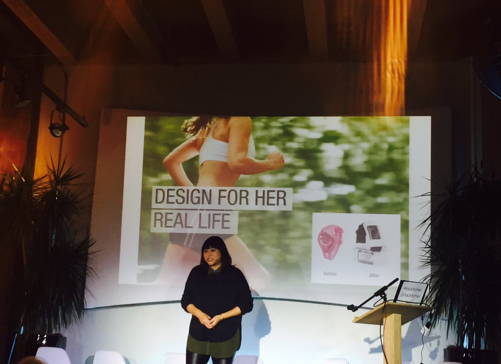 BaquePaque's tweet photo. 'Designing Great Experiences for Women' โ Stephanie Yung from @FemmeDen #designforher #hackforher #innovate https://t.co/GMgjd4Yler