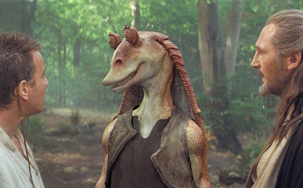 EW's tweet photo. Jar Jar Binks actor says he won't play role again: "I've done my damage": https://t.co/6BsOpRVgD0 https://t.co/iIjQ6qN498