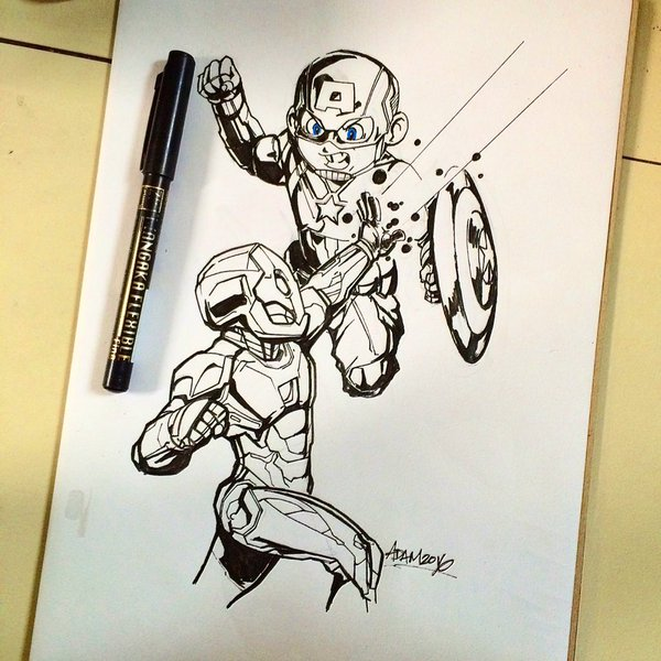 ArtUtensils's tweet photo. Kuretake—ZIG Cartoonist
Mangaka Flexible
RT @1800getatom
lil #civilwar #marvelcomics #kuretake #capNamerica #ironman https://t.co/Xv2eLN0x9i