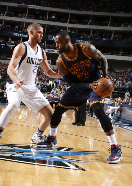 NBA's tweet photo. We're headed to OT in Dallas w/ @cavs & @dallasmavs knotted at 95-95. Parsons has 23, James 22. #CLEatDAL on NBA LP https://t.co/xeqfgJ4eaT