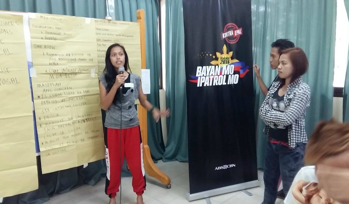 bayanmo's tweet photo. Ibinahagi ng mga kabataan ang mga problema sa kanilang komunidad gaya ng basura, droga at bullying #bayanmoipatrolmo https://t.co/5C2m3lFWHR