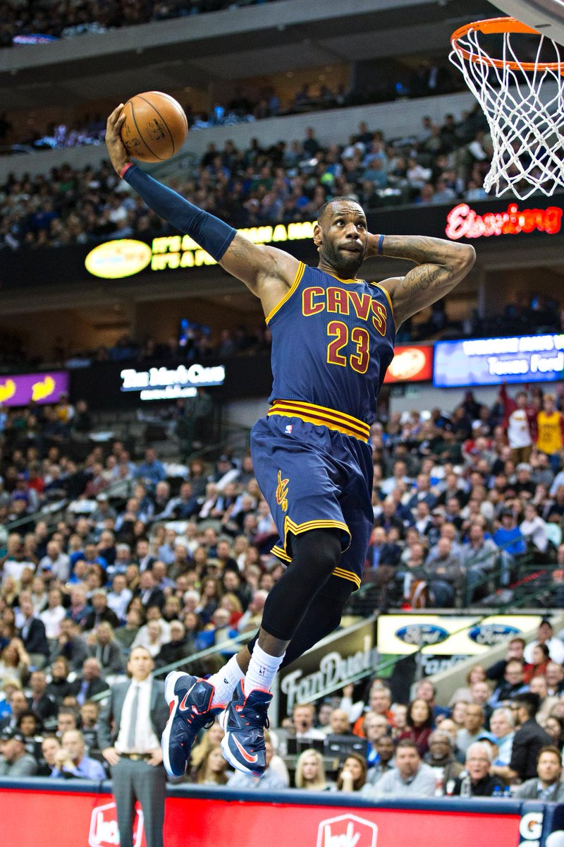 LeBron James posts double-double (27 Pts, 10 Reb) in the Cavs' overtime  110-107 win over the Mavs., image size:800x1200