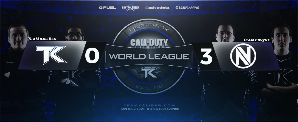 TeamKaliber's tweet image. GG @TeamEnVyUs well played. Series ends 0-3 vs nV. More #CODWorldLeague action from us tomorrow #tKAllDay