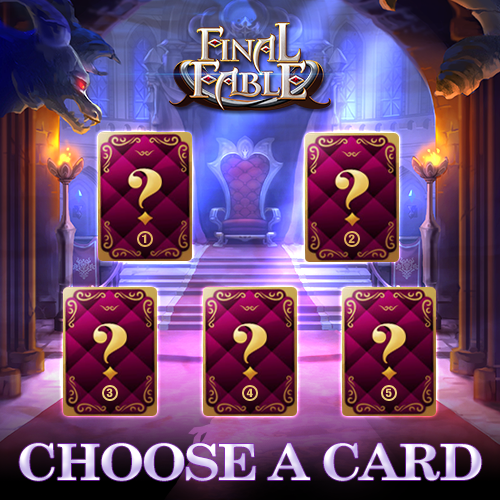 FinalFableEN's tweet photo. Choose a card for a chance to get your Hands on 10 Shards of our new hero! https://t.co/vUA1MjZU1o
