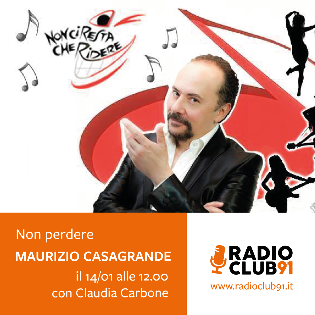 RadioClub91's tweet photo. @mauriziocasagr2 @RadioClub91 domani alle 12 #ospite di @ Claudia Carbone
https://t.co/hYXAxQxQro #napoli https://t.co/ULR4P090El