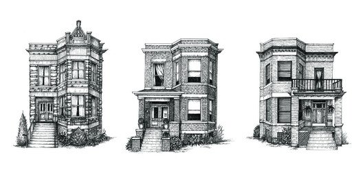 Cape Horn Illustration Creates Detailed Ink Drawings of Chicago Residences bit.ly/1OhrJFf