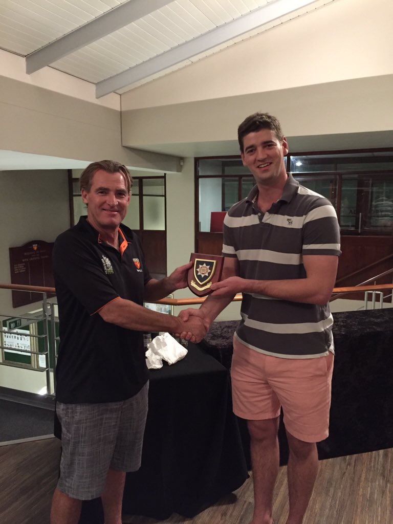 SFrase's tweet photo. @myWPCC Chairman Grattan Rippon sharing in the presentation with @GuardsCricket Cricket Captain Fred! #mywpcc https://t.co/LTPXbwmEBY
