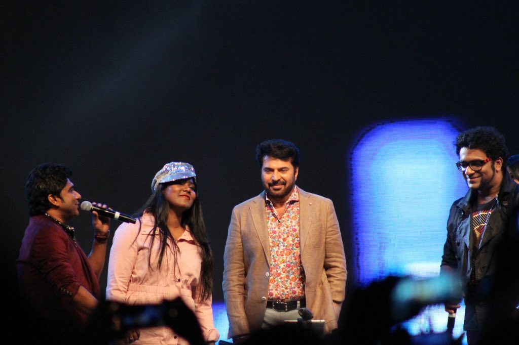 With Mammookka! Global village gig! Dubai