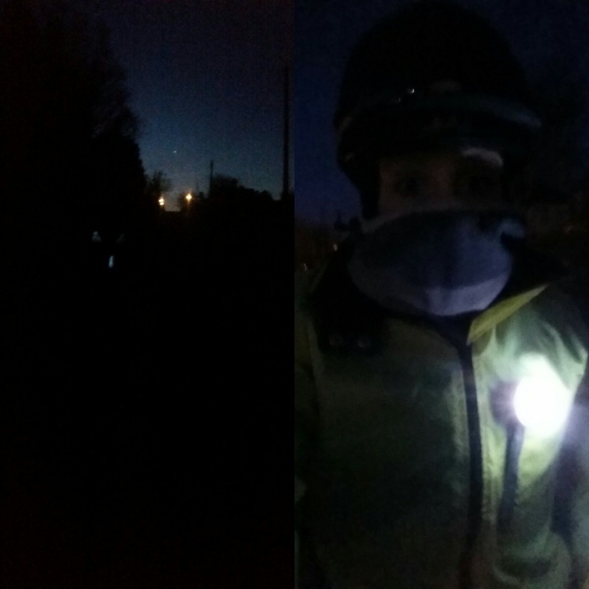JkEquine's tweet photo. Bit dark and cold this morning, can't wait to get in the office. Roll on summer. #headlightson #gallopmorning https://t.co/QdzfJ6ln3U