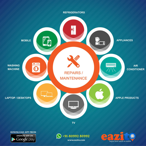 GetEaziTo's tweet photo. #GetEaziTo #HomeAppliences #Refrigerator #AppleProduct #LaptopDesktop #WashingMachine #Mobile #Repairs #Maintenance https://t.co/GJqKCORQnB
