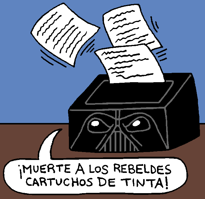 MrPrint_'s tweet photo. Empezamos la mañana con un poquito de #humor friki. ¿Qué pasas si unes a #DarthVader con una impresora? https://t.co/Q4zeFpiGFk