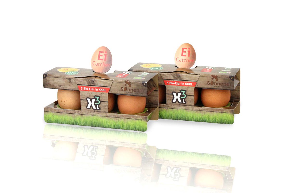 b3plus's tweet photo. Diese kreative Eierverpackung haben wir gestaltet.
Sie ist genauso besonders wie die XXXL-Eier von @sonnenei https://t.co/IxM68ASRaT