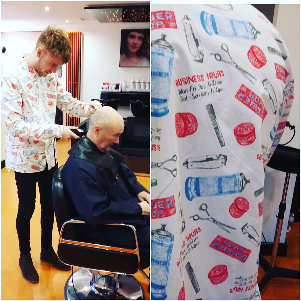 KWHairdressing's tweet image. think Sam wanted to prove a point that he's a hairdresser walking around in his crazy shirt today✂️👔 #hairdresser