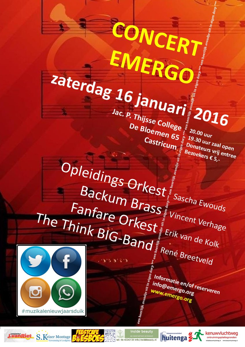 aanstaande zaterdag onze #muzikalenieuwjaarsduik u komt toch ook?
