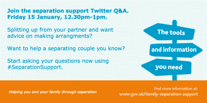 separatedparent's tweet image. Splitting up from your partner? Join @ResFamilyLaw this Friday, 12.30pm for a Twitter Q&amp;amp;A on #SeparationSupport