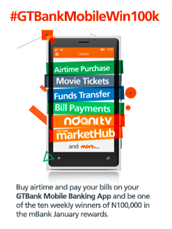 vansocom's tweet photo. Transact on your GTBank Mobile app to be one of 10 weekly winners of N100k https://t.co/JBLntTbO1O