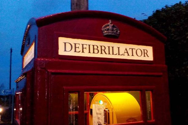 A phone box with a difference! Villagers in Upper Denby have transformed theirs into a defibrillator station.