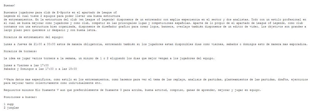 LOLSheldor's tweet photo. Buscamos jugadores para equipo serio:  @LoL_FA_ @LigoteoGamer @PeTeTe_PW @LoLHelpForYou https://t.co/0s1RPQmZSC