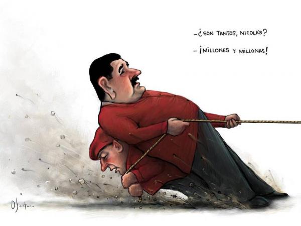 NotiCampina's tweet photo. #Caricatura #12E #OmarSantana @DiariodeCaracas: - ¿Son tantos, Nicolás? - ¡Millones y Millonas! https://t.co/xguTnXWyAW