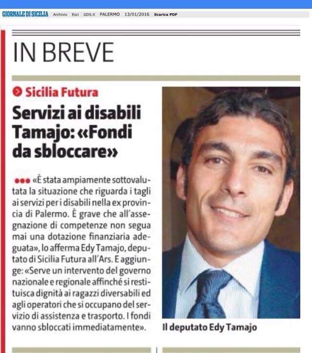 #Palermo; Servizi ai disabili: " Serve un intervento del governo Nazionale e Regionale..." #siciliafutura
