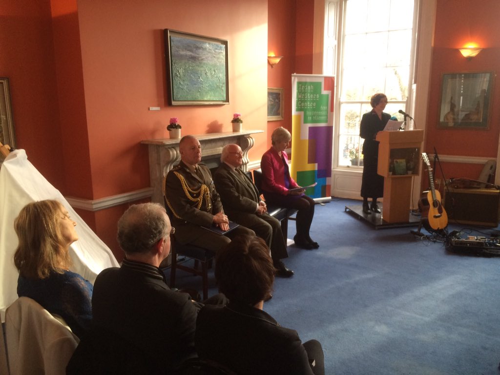 IrishWritersCtr's tweet photo. Such an important day for us to welcome President of Ireland, Michael D Higgins #iwc25years https://t.co/EybWZiygwP