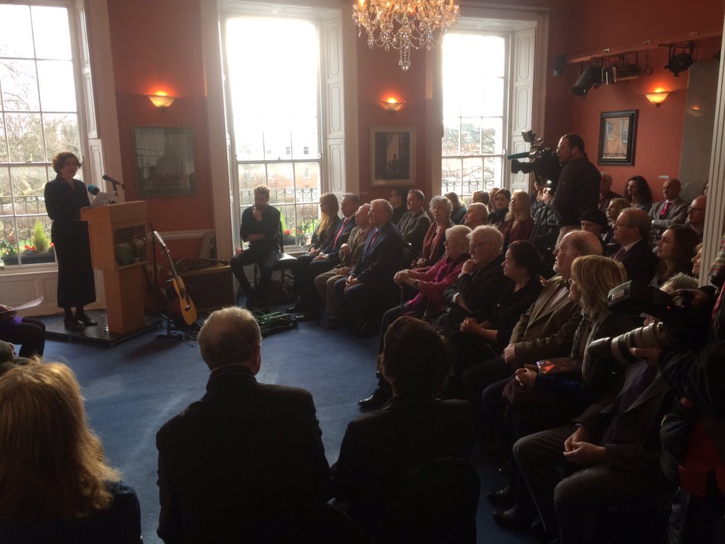 IrishWritersCtr's tweet photo. Such an important day for us to welcome President of Ireland, Michael D Higgins #iwc25years https://t.co/EybWZiygwP