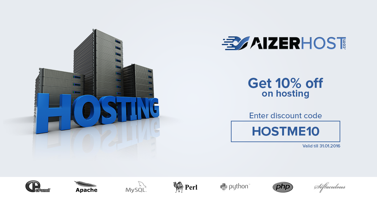 AizerHost's tweet photo. Get 10% OFF on hosting. Enter coupon code HOSTME10 on checkout. Valid all January. Visit: https://t.co/ywZykPhmd8 https://t.co/SLRTbsd6bv