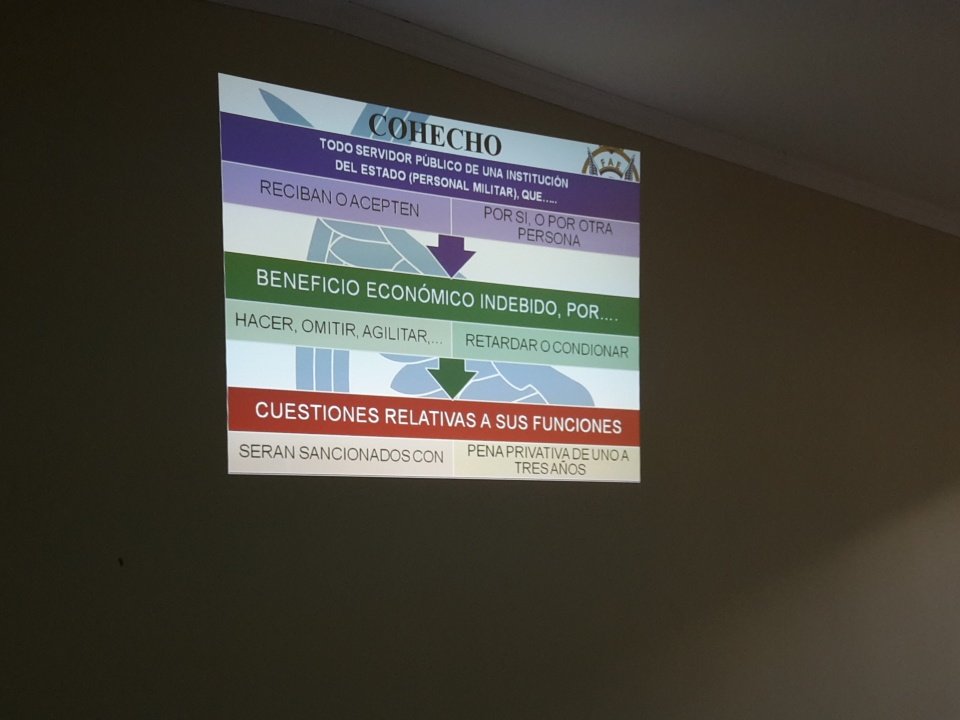 AlaDeCombate22's tweet photo. Iniciamos la conferencia hacia el personal militar acerca de peculado,  cohecho y concusión. https://t.co/6ZCEJhDluI