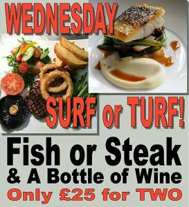 Our fish option tonight is: Fillet of Mevagissey Plaice with parsley butter, crushed new potatoes &amp; garden peas.