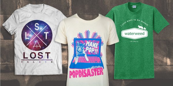 gekirock's tweet photo. 【フォロー＆RTで応募】LOST、POP DISASTER、waterweedのTシャツをセットでプレゼント！maximum10所属の関西発3バンドが同時リリース！スペシャル対談公開中！https://t.co/JvOZAk5LVv https://t.co/uwccdJpk49