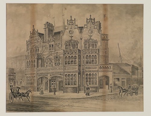 Hull_Museums's tweet photo. Time for another old pub! This one’s still there today – The Punch Hotel, drawn by #FSSmith in c.1890 #PastPints https://t.co/NcIjx85GhE