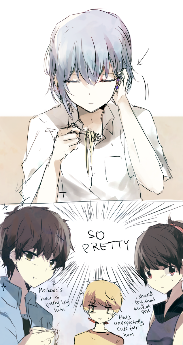 those long side bangs are probably in the way, still pretty though 
