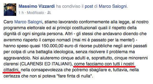 Ale_Cugini's tweet photo. #Vizzardi è fiero di pagare l'affitto ai #ROM perché è quanto "facciamo con tutti i cittadini" di #Chiari. Assurdo. https://t.co/UyBxTsJVyl