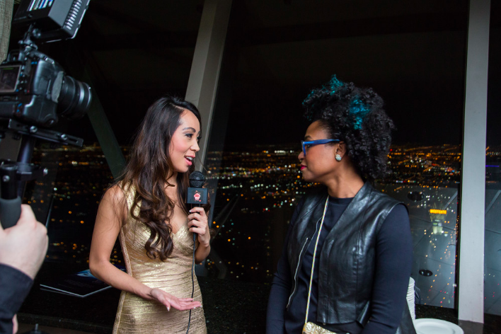 YEC's tweet photo. Here is @LisaSongSutton interviewing fellow YEC member @RakiaReynolds for her new TV show "Live with Lisa." #CES2016 https://t.co/AABp3cNvXT