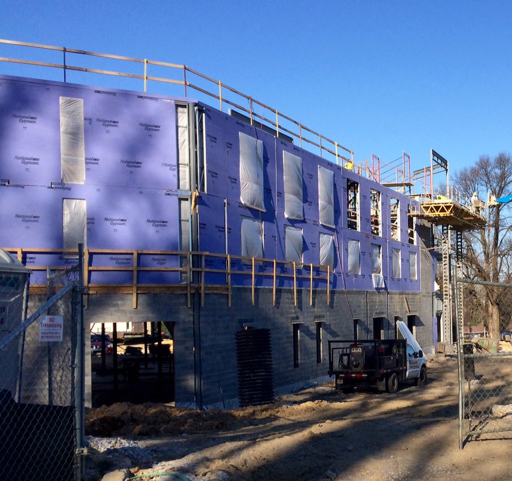 bcoker's tweet photo. And progress continues on the new #firstyearvillage @gouchercollege! #GoucherProud #communitymatters #WeAreGoucher https://t.co/SGaPE5oWM8