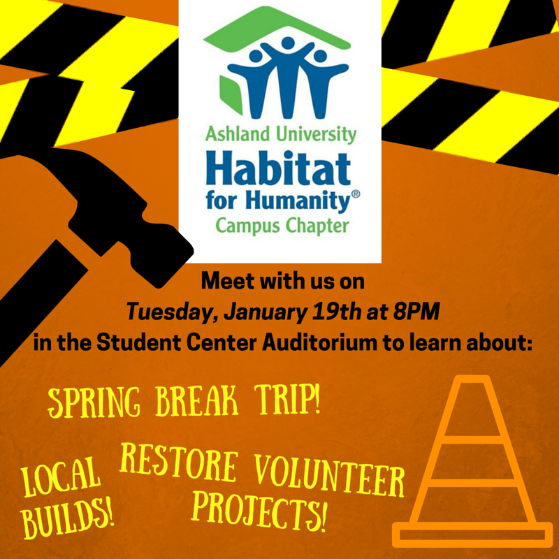 AUHabitat's tweet photo. Join us next Tuesday at 8pm in HCSC Auditorium to learn about new opportunities this semester! All are welcome! https://t.co/VxoSVUviIh