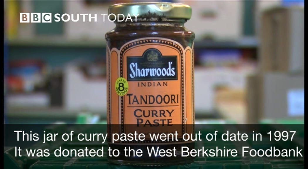 18 year old jar of curry donated to Berkshire foodbank bbc.in/22Zs9aT