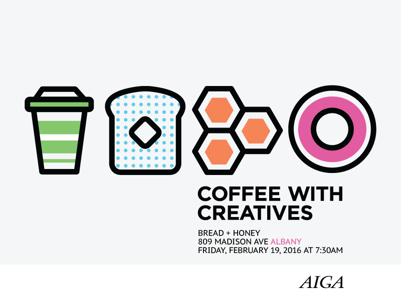 AIGAUPSTNY's tweet photo. *Coffee* with Creatives (the 518 version), 2.19 7:30am @artisanbagels

Props to @CSACreative &amp; @inkplatepress https://t.co/3RoUAvoIGA