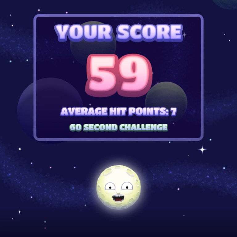 GGulyuva's tweet photo. I scored 59 in Shoot The Moon: 60s Challenge! #ShootTheMoonGame  https://t.co/tAaj66HBxj https://t.co/IvkjYrnDhV