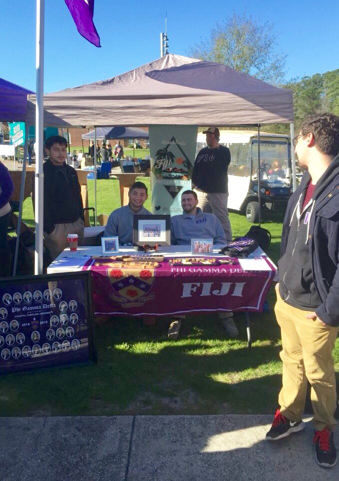 Come check out our tent on Prince Lawn until 3pm for information about rush! #OrganizationKickoff #CCU19