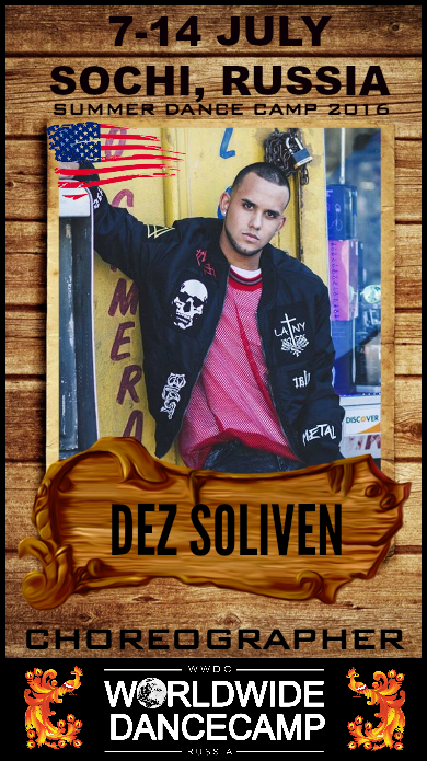 WorldWideCamp's tweet photo. WORLDWIDE DANCE CAMP !!!!
7-14 JULY 2016!!!
SOCHI, RUSSIA!!!
CHOREOGRAPHER 
⭐⭐⭐DEZ SOLIVEN  @Dezez1 ⭐⭐⭐ https://t.co/mR2mxAA2gs