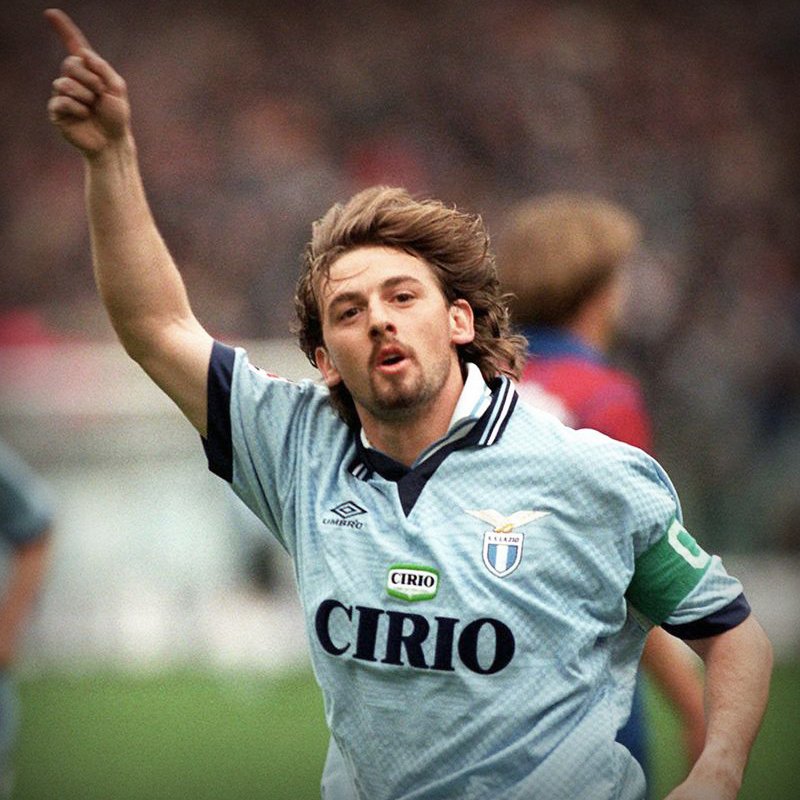 Lazio 96-97 Home shirt made by @UmbroUK as worn by #Italy