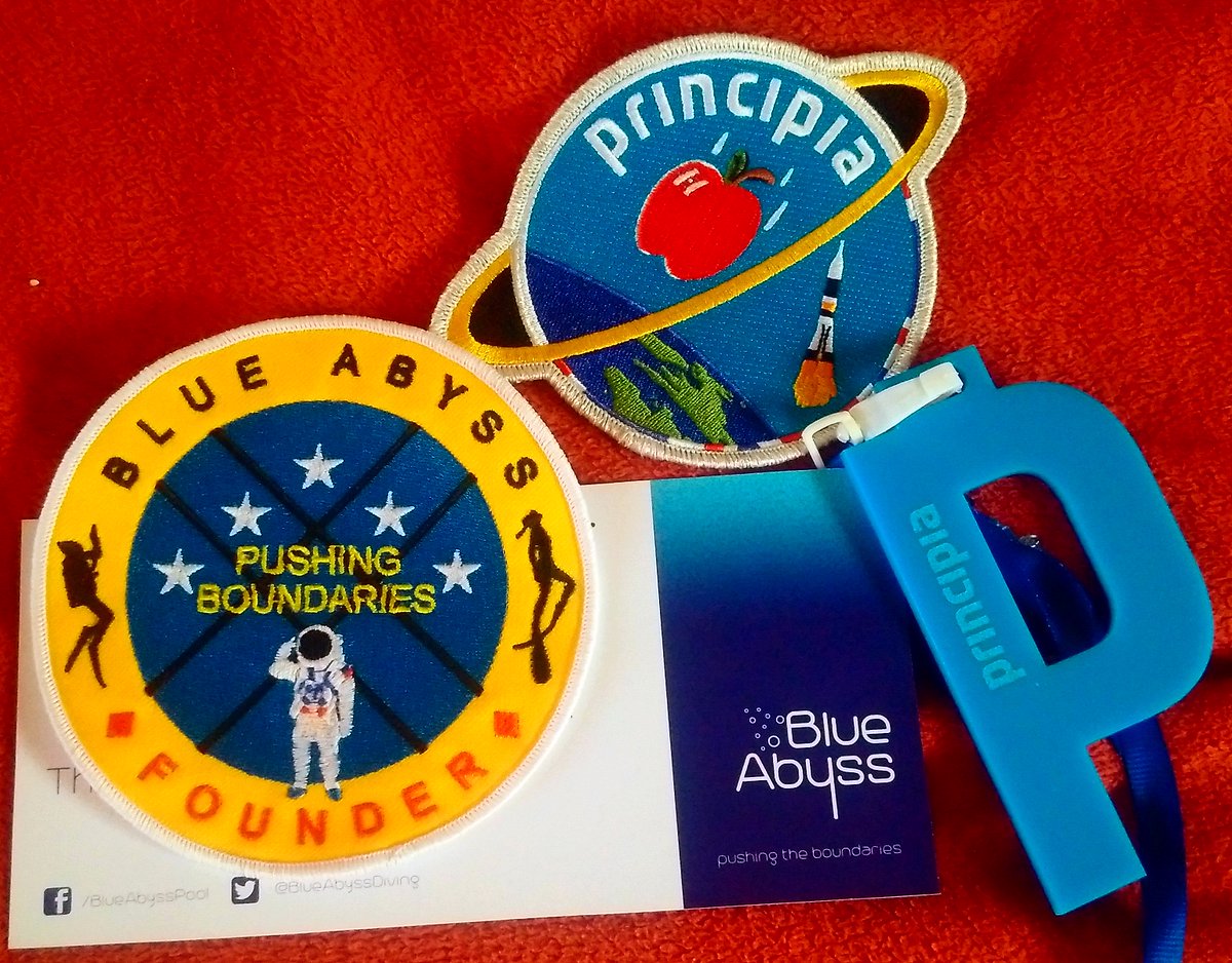 My #missionpatch collection just grew, thank you @BlueAbyssDiving #PushingTheBoundaries #Principia <a href="/astro_timpeake/">Tim Peake</a>