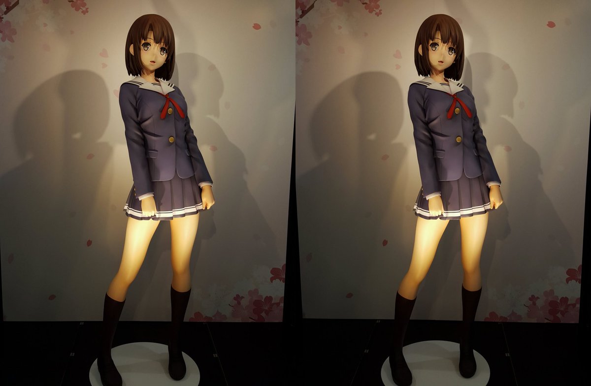 ようてん Ar Twitter 冴えカノshop 2016 加藤恵等身大と1 7スケールフィギュアの手動ｷｱｲ撮影立体視 平行法 写真結合版 縮小スケールは少し移動させ過ぎな感じですね Https T Co Zbome0nqcu