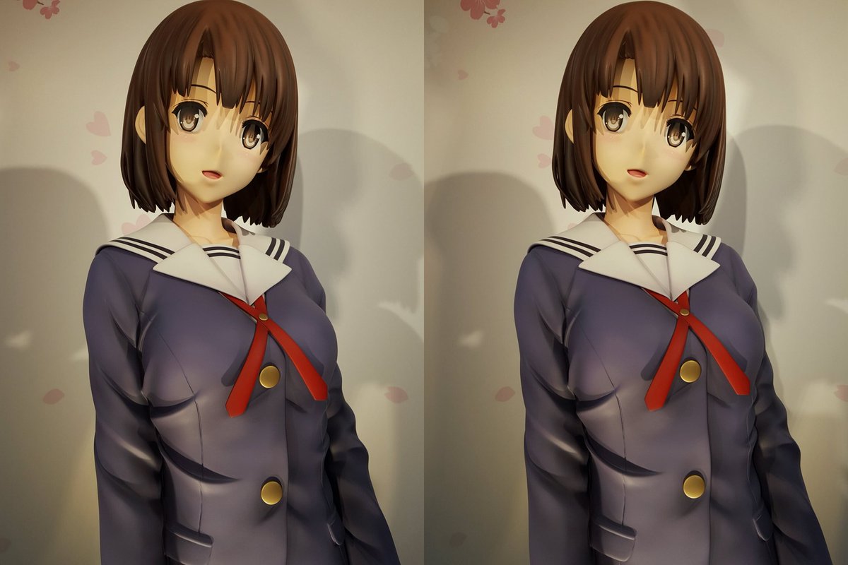 ようてん On Twitter 冴えカノshop 2016 加藤恵等身大と1 7スケールフィギュアの手動ｷｱｲ撮影立体視 平行法 写真結合版 縮小スケールは少し移動させ過ぎな感じですね Https T Co Zbome0nqcu