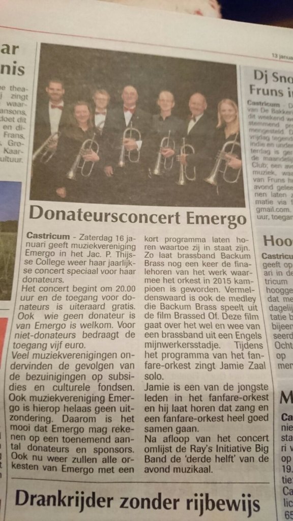 We staan zowaar in de krant! #muzikalenieuwjaarsduik