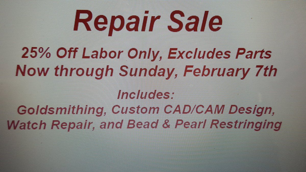 todayscargo's tweet image. New Year...Newly Fixed Jewelry! #goldsmithing #customringdesign #watchrepair #restringing #brokenjewelry #ringsizing