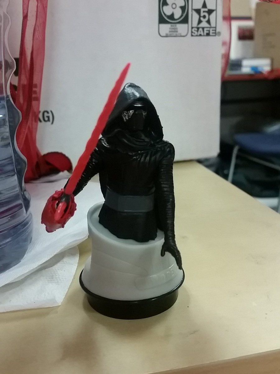 Kylo ren broke his hand. Illuminati confirm.