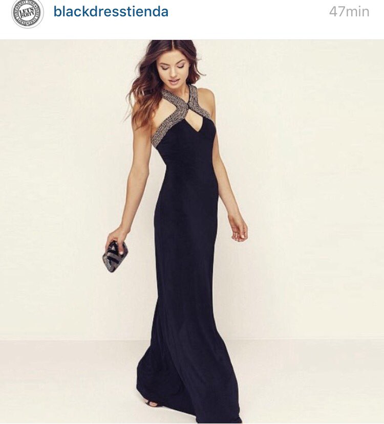 We love este super #vestido TOPAZIO *** solo en negro bordado con piedras plata*** 🔝 en stock !